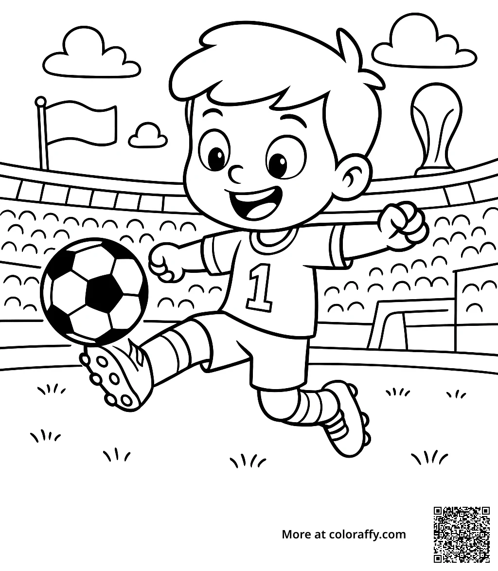 Player Kicking the Ball