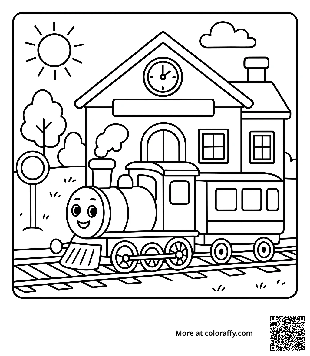 Busy Train Station